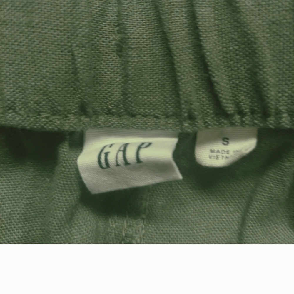 GAP Linen Blend Ankle Length Drawstring Cargo Pants ~ Size Small - Picture 2 of 7